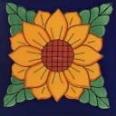 Mexican Talavera Tile Sunflower 4